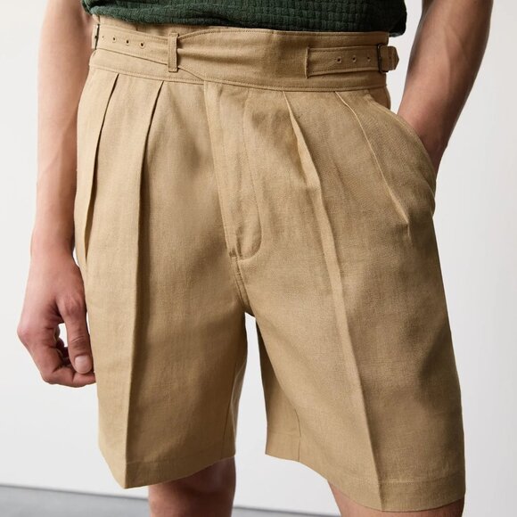 Linen Shorts | Todd Snyder | Pleated 31W | Brand New - Picture 1 of 4